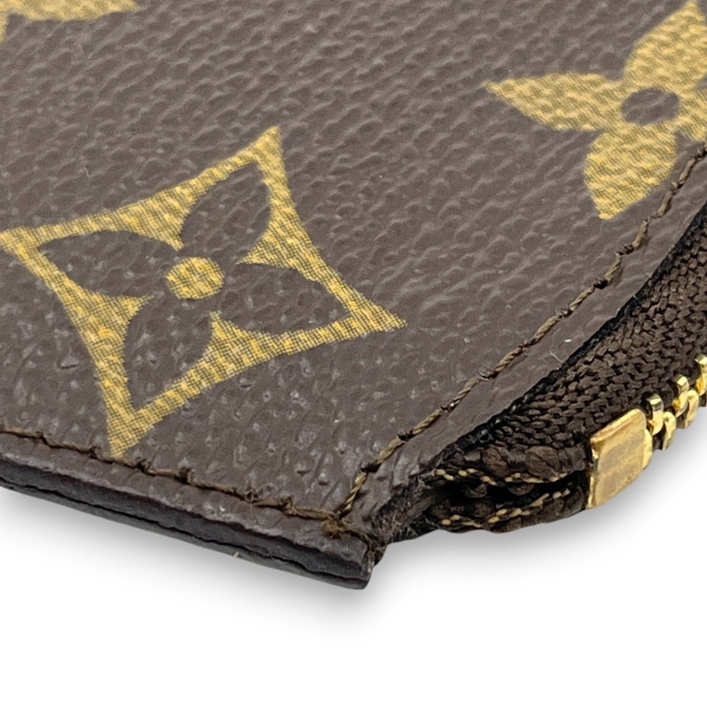 Louis Vuitton Monogram Pochette Cles Vintage Coin Pouch with Large LV Logo