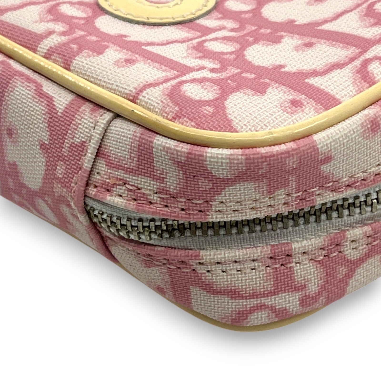 Christian Dior Trotter Pouch in Pink PVC with Number 2 patch