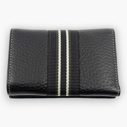 dunhill Key Case Wallet 6 Hooks Bill Slot Dark Brown Leather Italy W/ Card