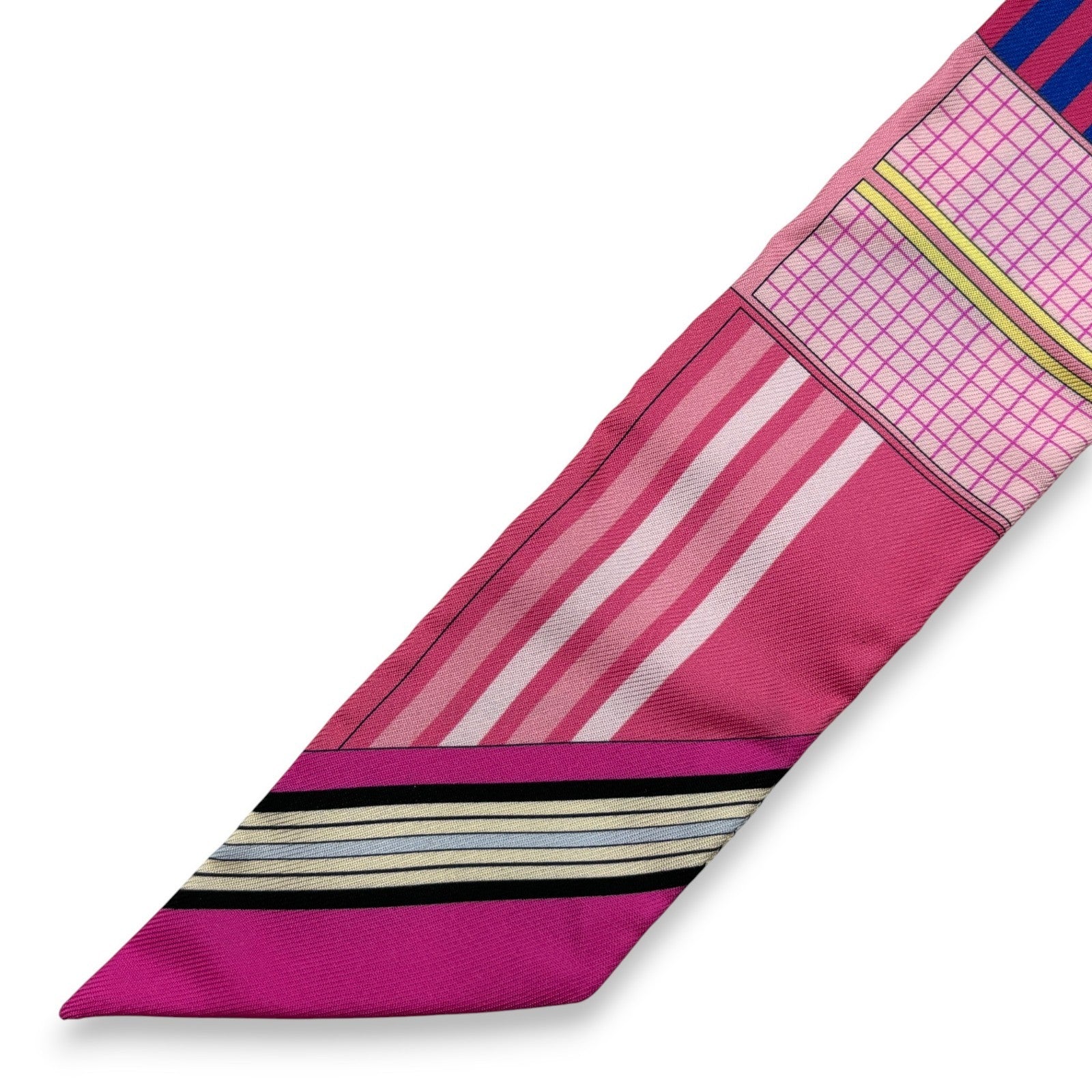 Hermès Twilly Silk Scarf Pink Horses Print 100% Silk with Box