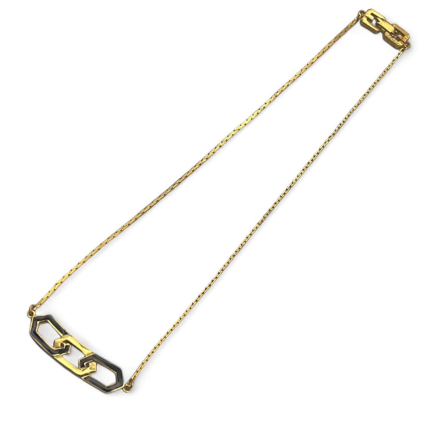 Givenchy GG Logo Pendant Necklace in Gold-Tone