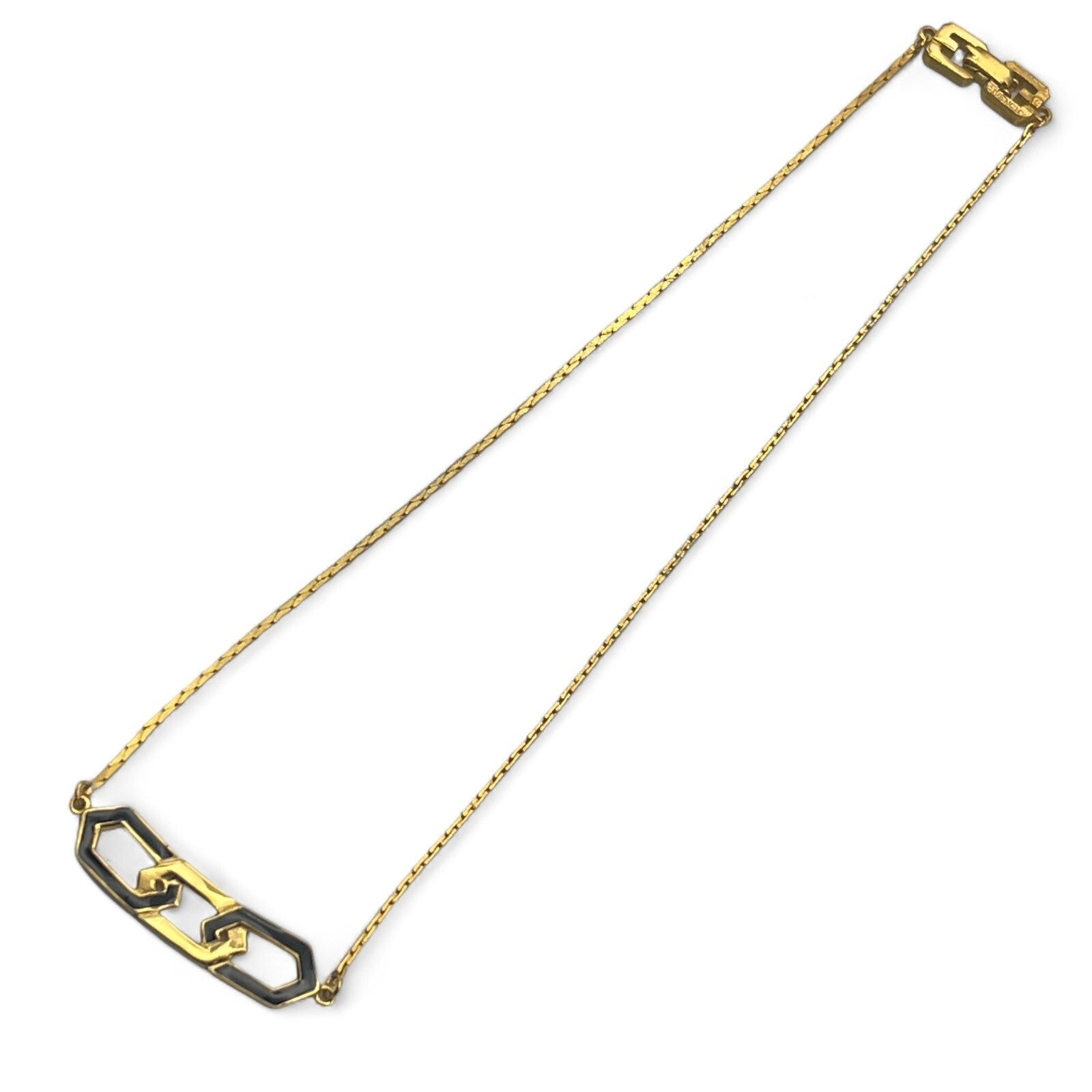 Givenchy GG Logo Pendant Necklace in Gold-Tone