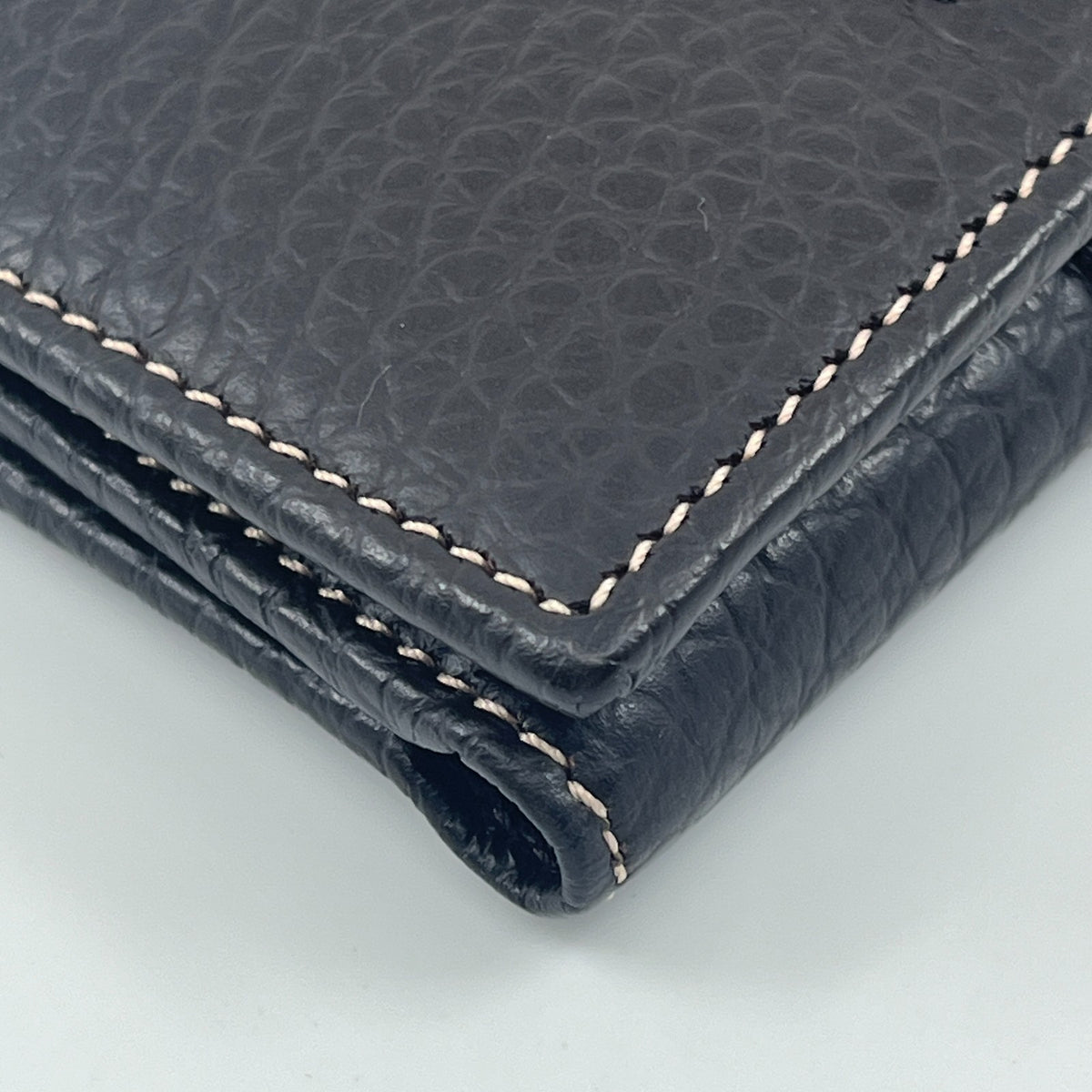 dunhill Key Case Wallet 6 Hooks Bill Slot Dark Brown Leather Italy W/ Card