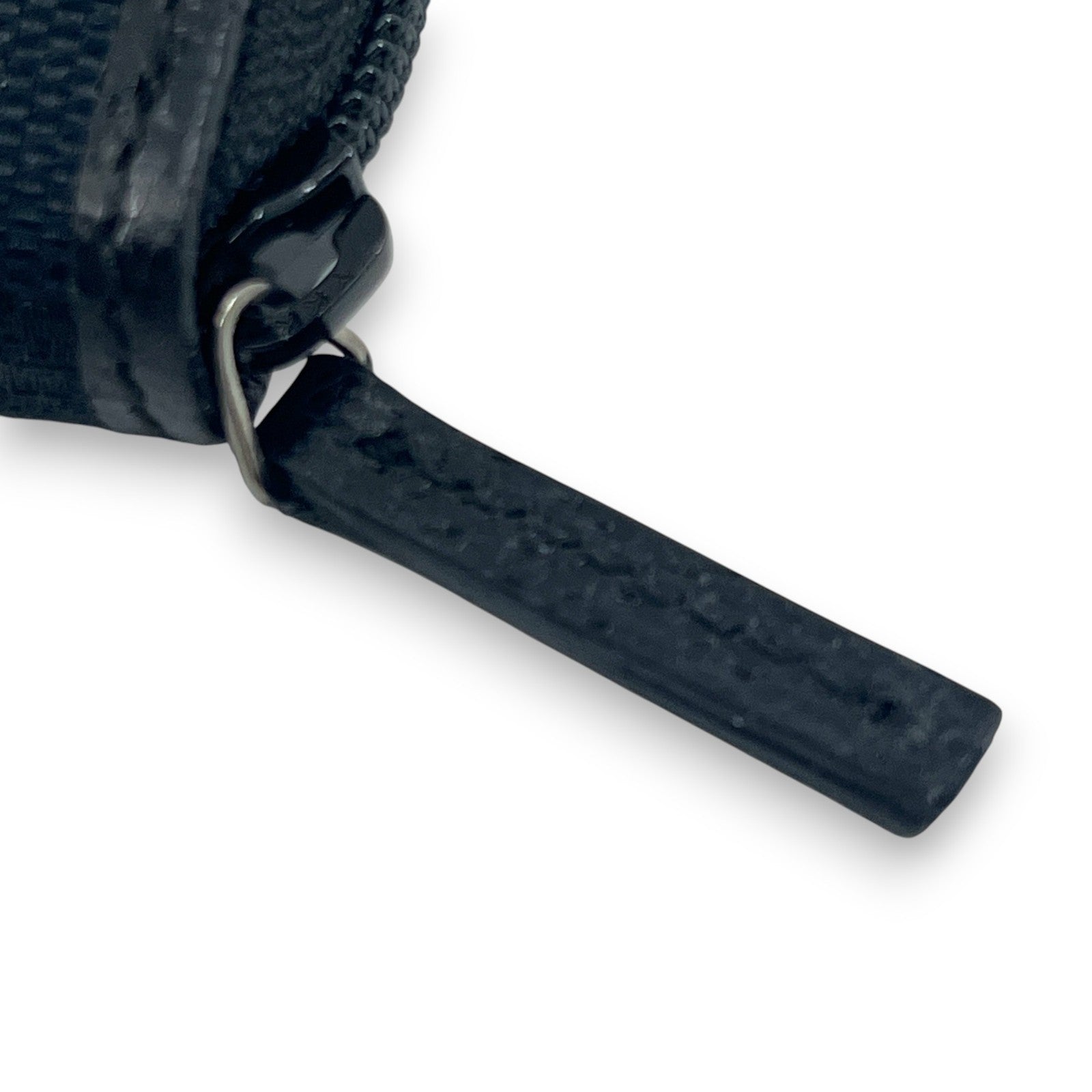 Gucci GG Canvas Coin Purse Black Leather Trim Compact w/ Box