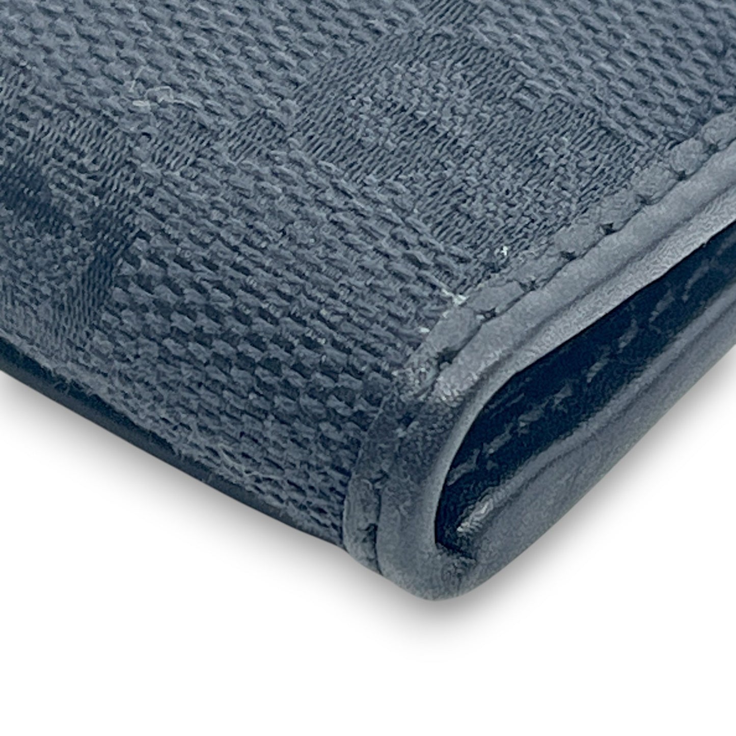 Gucci GG Canvas Card Holder Navy with Matching Leather Trim w/ Box