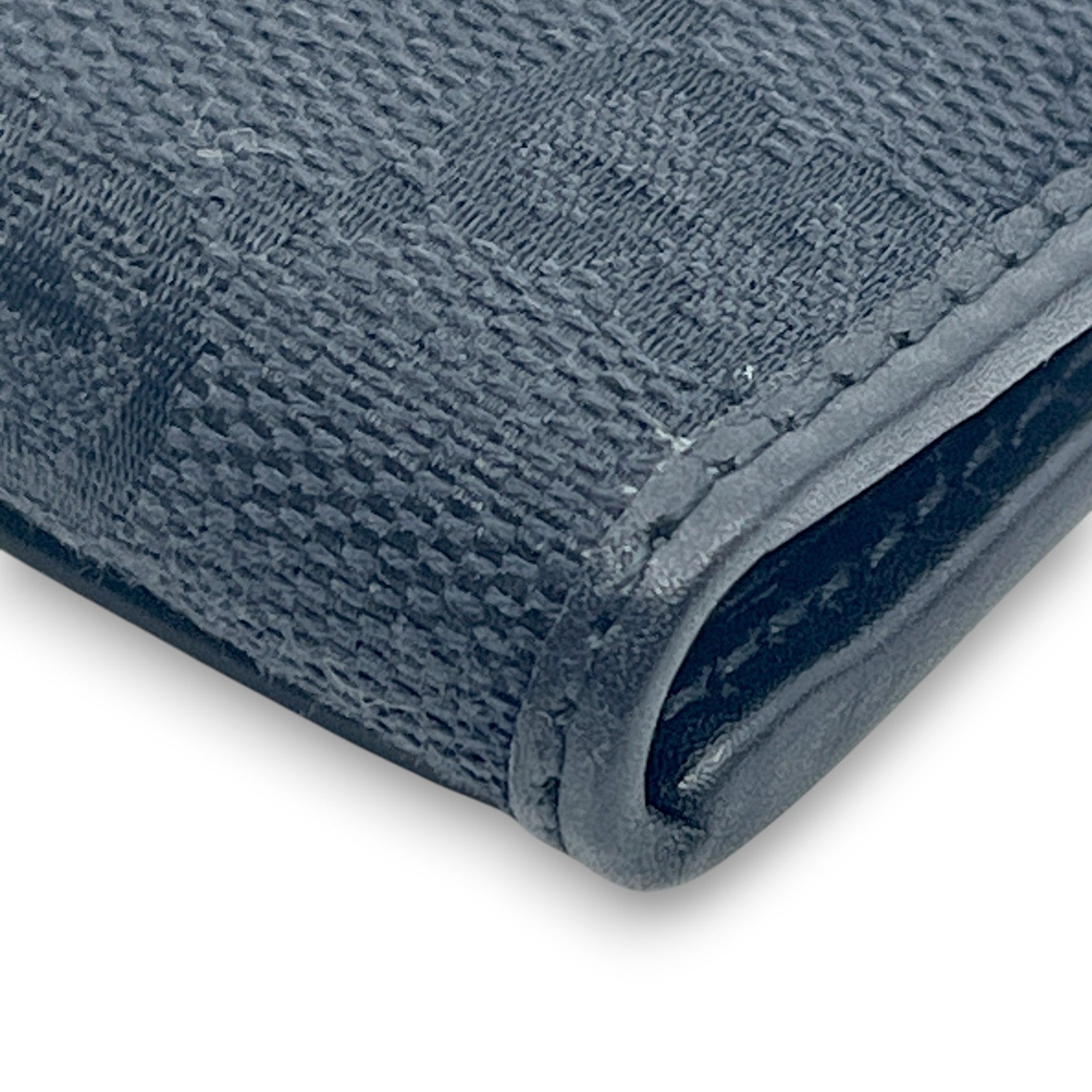 Gucci GG Canvas Card Holder Navy with Matching Leather Trim w/ Box