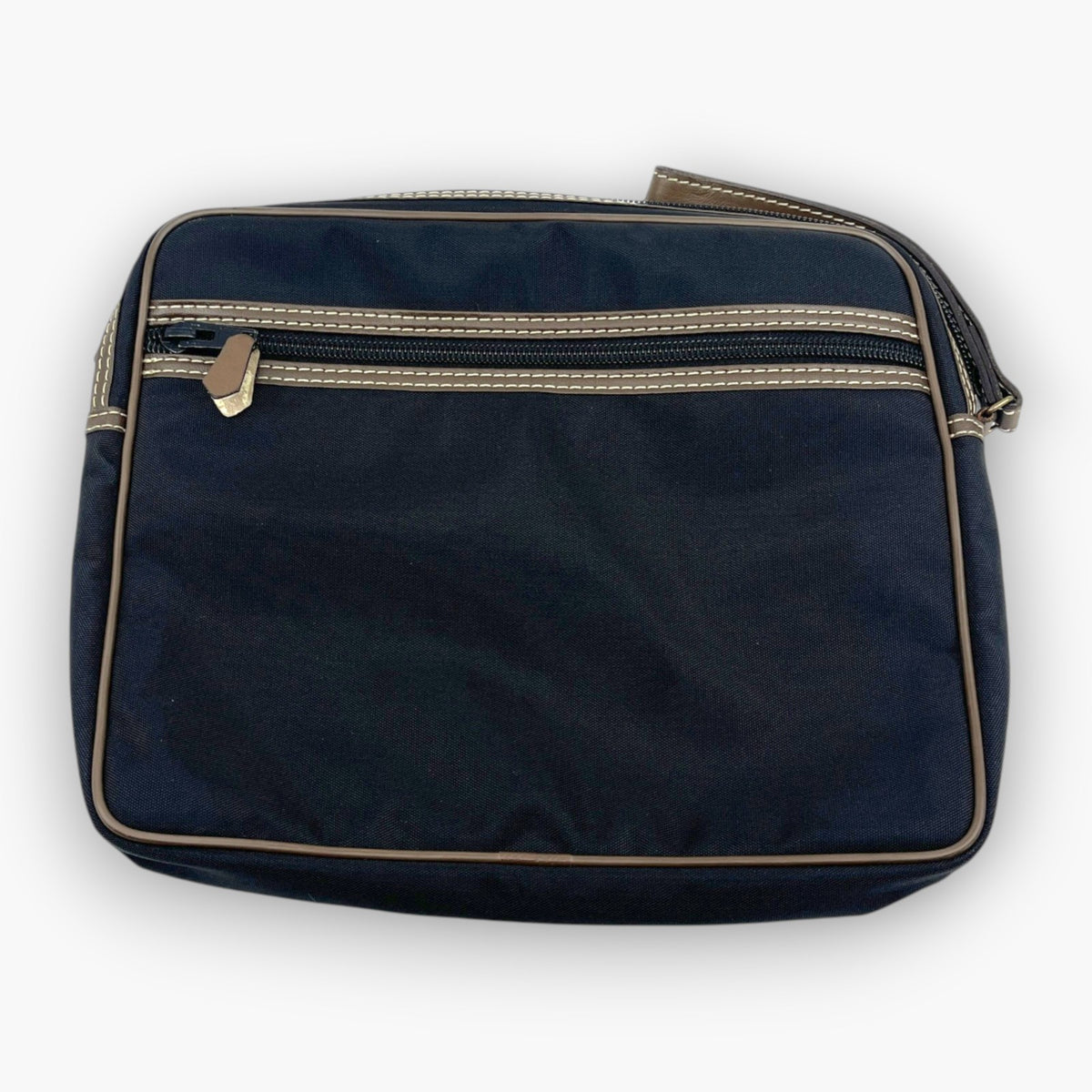dunhill Clutch Bag Second Bag Black Canvas Leather Made in France