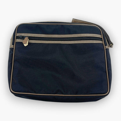 dunhill Clutch Bag Second Bag Black Canvas Leather Made in France
