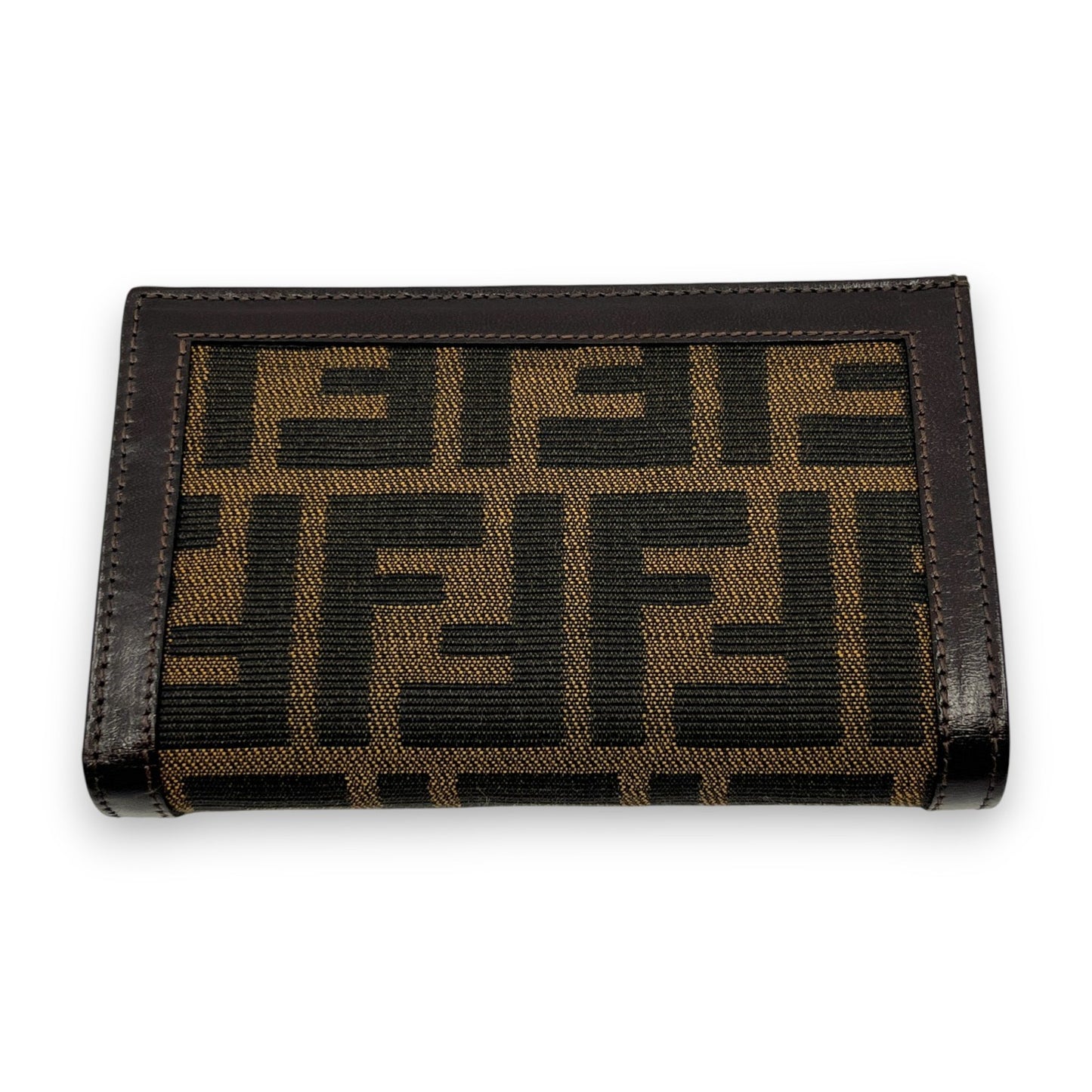Fendi Zucca  Canvas Leather Bifold Wallet in Brown /w Box
