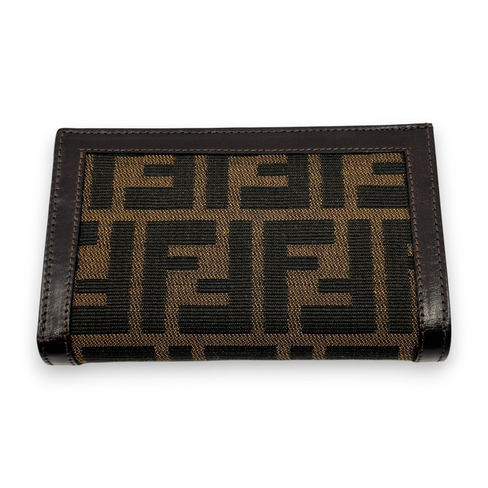 Fendi Zucca  Canvas Leather Bifold Wallet in Brown /w Box