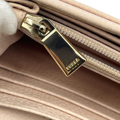 Furla Ritzy Light Pink Leather Continental Wallet Flap Long Purse