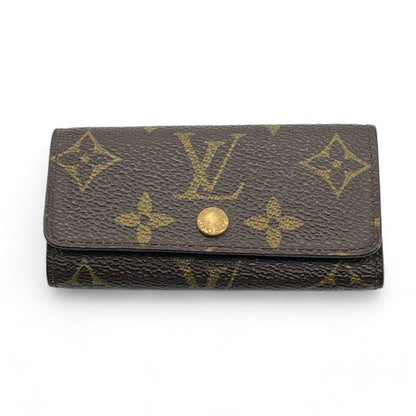 Louis Vuitton Monogram Minlan Multicles 4 Hooks Key Case Brown