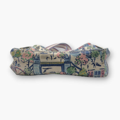 Cath Kidston Mini Shoulder Bag London Cityscape Scenery Pattern Oilcloth Blue