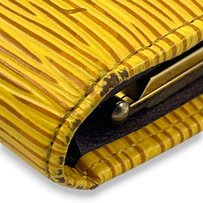 Louis Vuitton Epi Porto Monet Billet Viennois Compact Wallet in Yellow