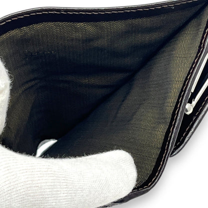 Fendi Zucca  Canvas Leather Bifold Wallet in Brown /w Box