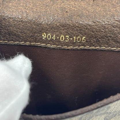 Gucci GG Supreme Canvas Web Stripe Bifold Wallet Brown Leather