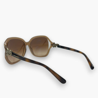 Coach Sunglasses Milky Light Brown Floral Temple Case HC8233 L1033 526574