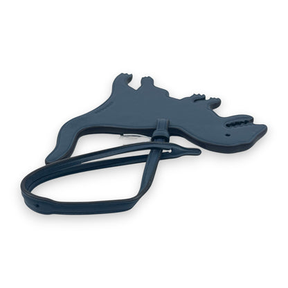 Coach Rexy Dinosaur Bag Charm Keychain Dark Blue Leather C6294G