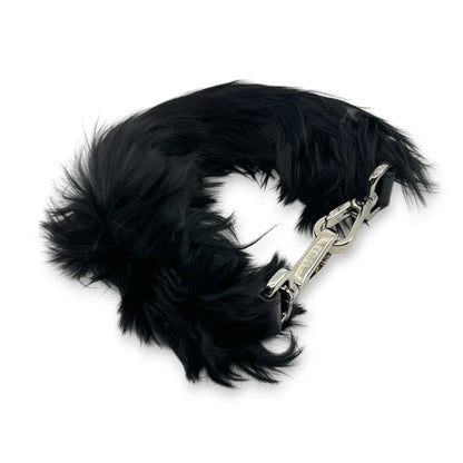 Fendi Strap You Mini Short Fur Bag Strap Black w/ Dust Bag