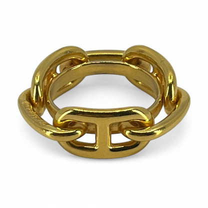 Hermes Chaîne d'Ancre Scarf Ring Gold-Tone