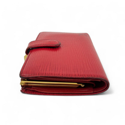 Louis Vuitton Epi Porto Monet Billet Viennois Compact Wallet in Red