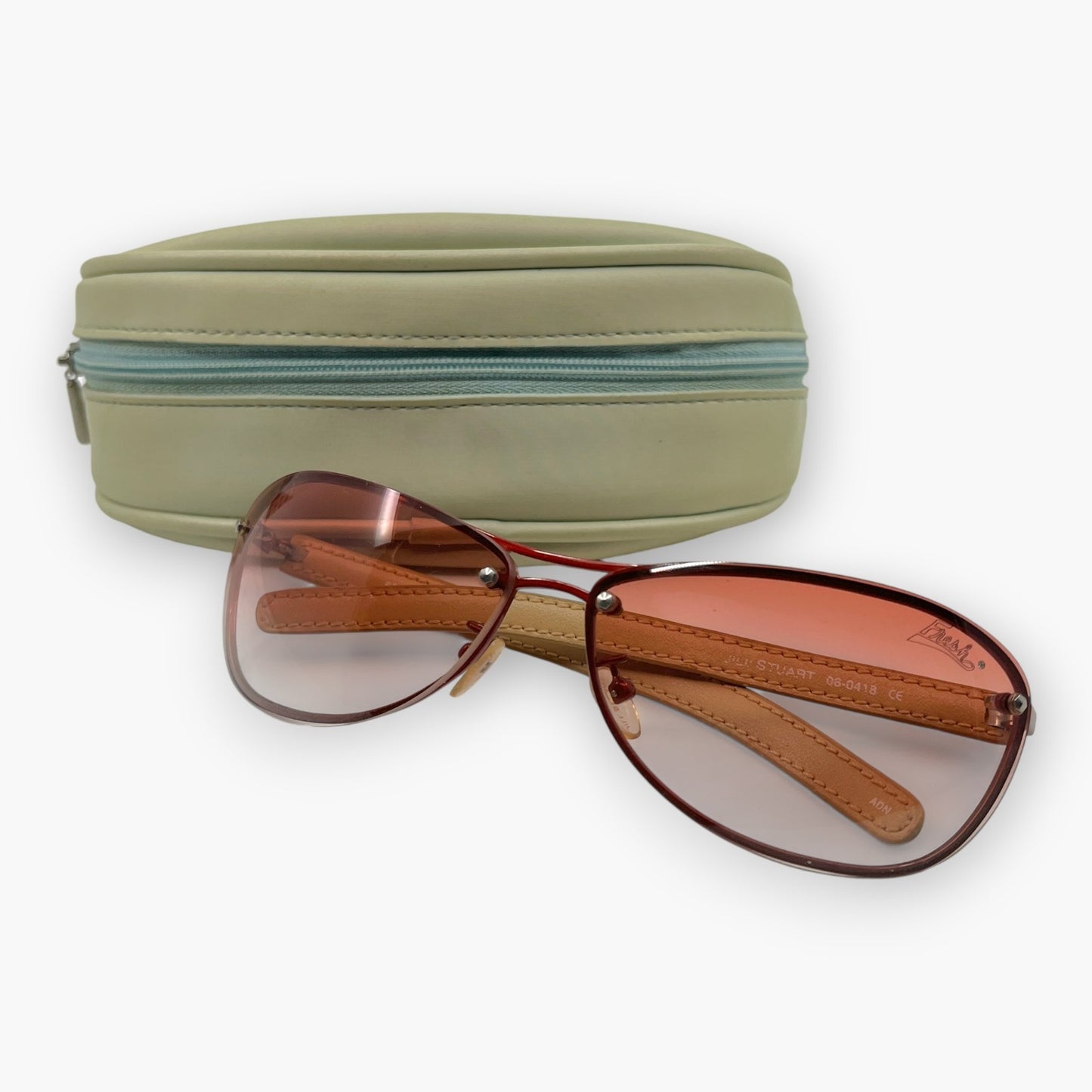 JILL STUART Red Sunglasses 65-12-125 Gradient Lenses w/ Case