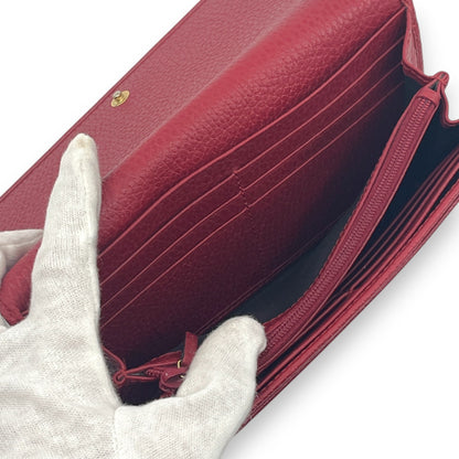 Gucci GG Marmont Continental Wallet in Red Leather