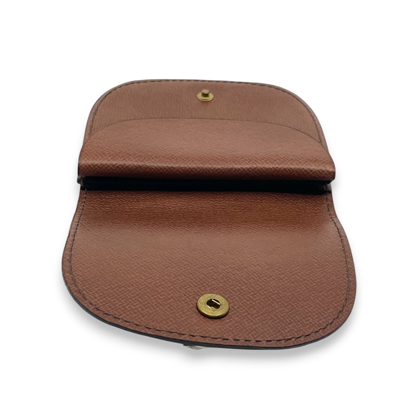Louis Vuitton Monogram Porte-Monnaie Gousset Coin Purse Brown