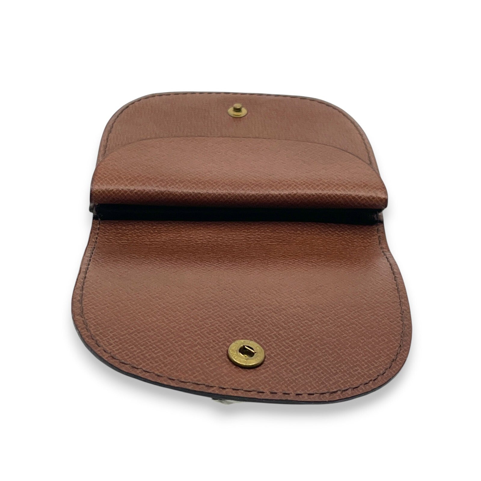 Louis Vuitton Monogram Porte-Monnaie Gousset Coin Purse Brown