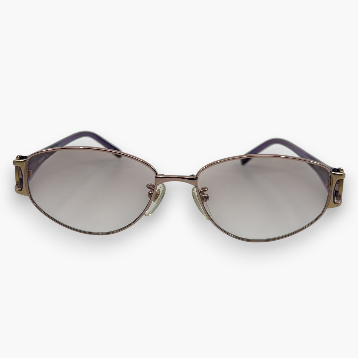 Yves Saint Laurent YSL Sunglasses 31-0049 Gold Purple Titanium Frame Japan Case