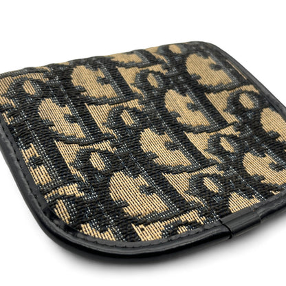 Christian Dior Trotter Canvas Leather Coin Purse Compact Wallet