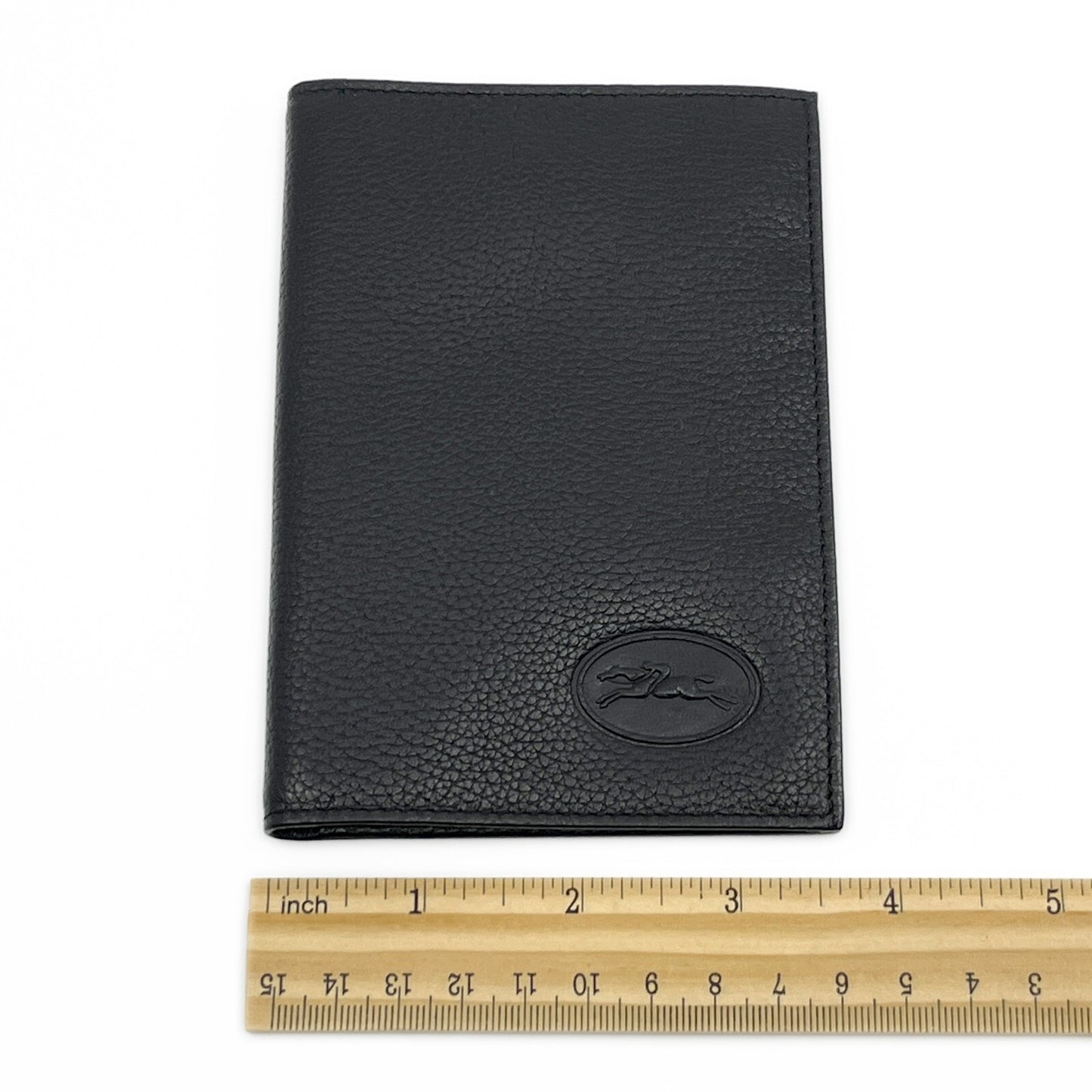 Longchamp Leather Card Holder Black with Box