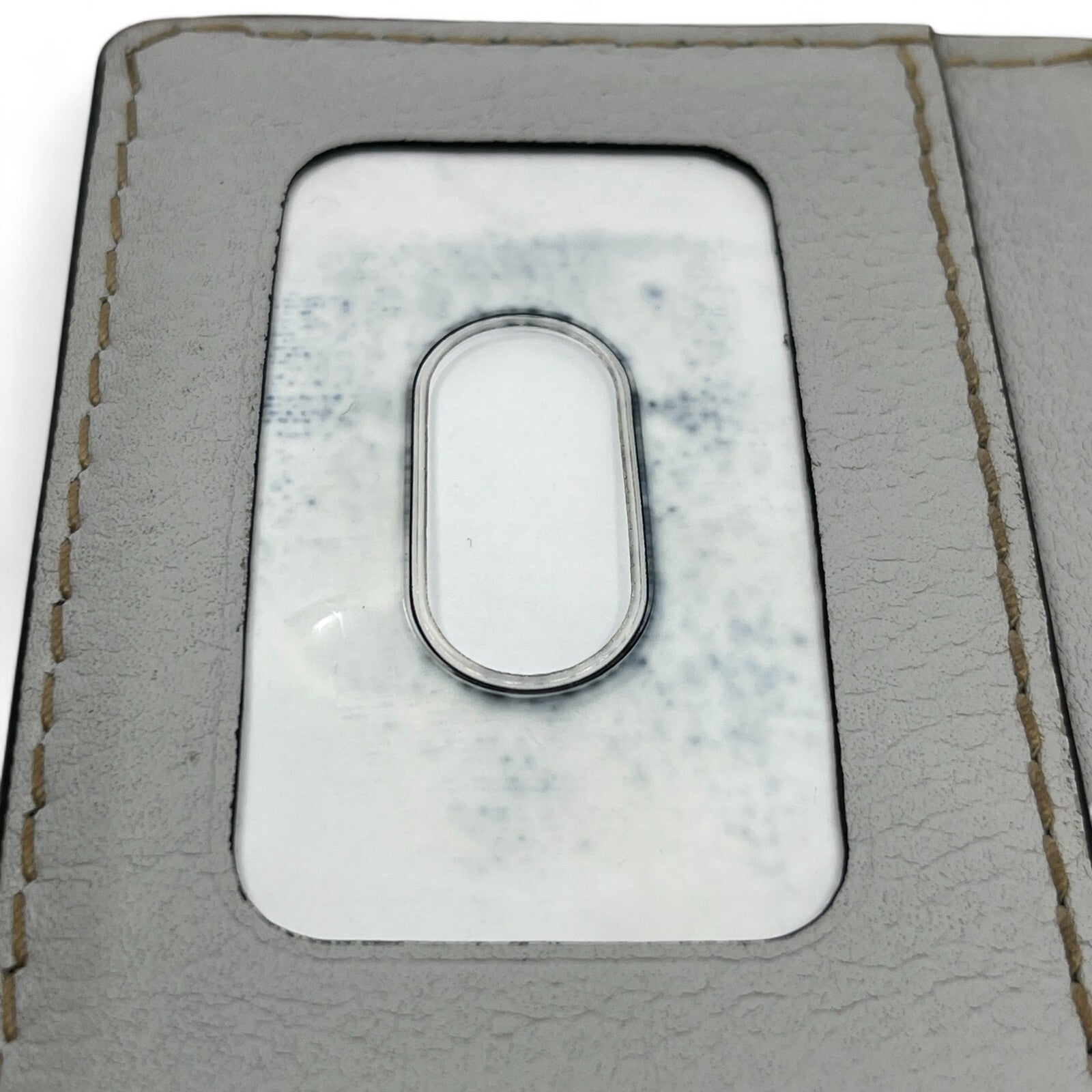 Marc Jacobes Leather Top Zip Coin Purse and Card Case in Gray