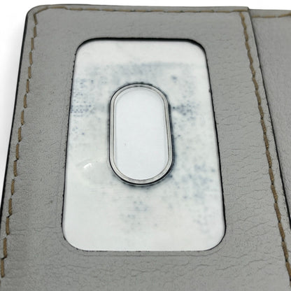 Marc Jacobes Leather Top Zip Coin Purse and Card Case in Gray