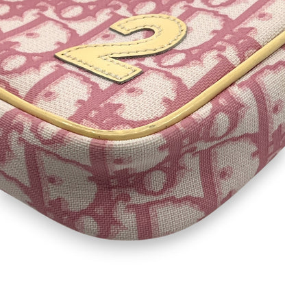 Christian Dior Trotter Pouch in Pink PVC with Number 2 patch