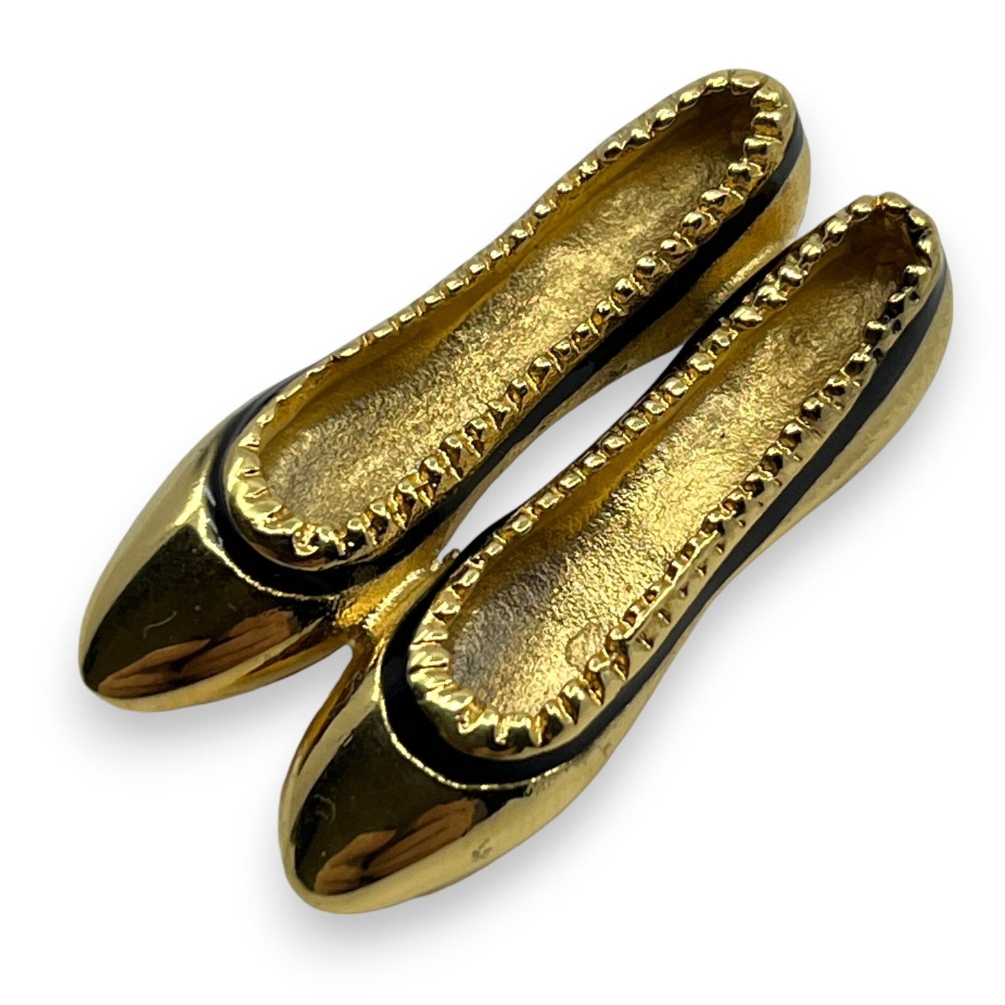 Salvatore Ferragamo Earrings and Ballet Flats Brooch Set w/ Box Dust Bag