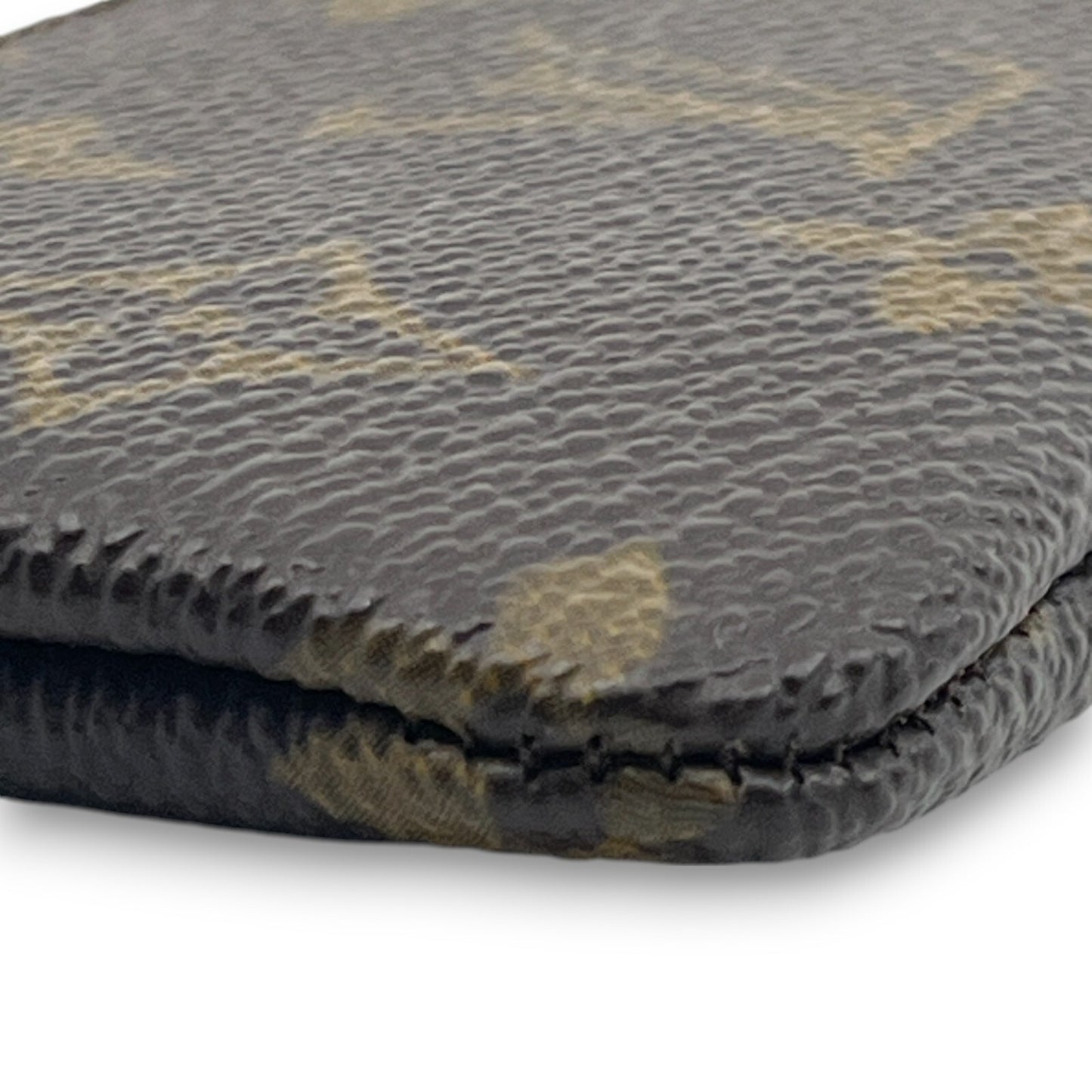 Louis Vuitton Monogram Pochette Cles Coin Purse and Keychain Brown