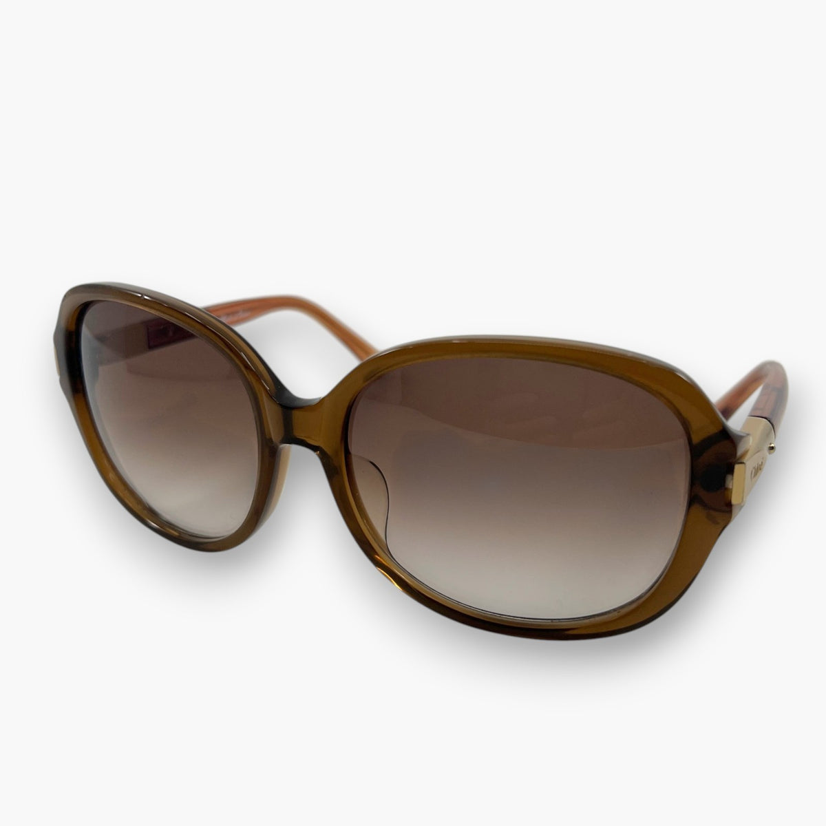 Chloe Sunglasses CL2218 C02 Brown Made in France W/ Full Box Set Card