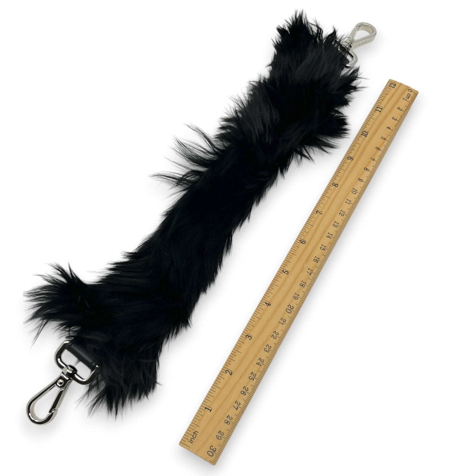 Fendi Strap You Mini Short Fur Bag Strap Black w/ Dust Bag