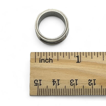 Gucci G Logo Ring Silver 925 Size 5 w/Box & Storage Bag