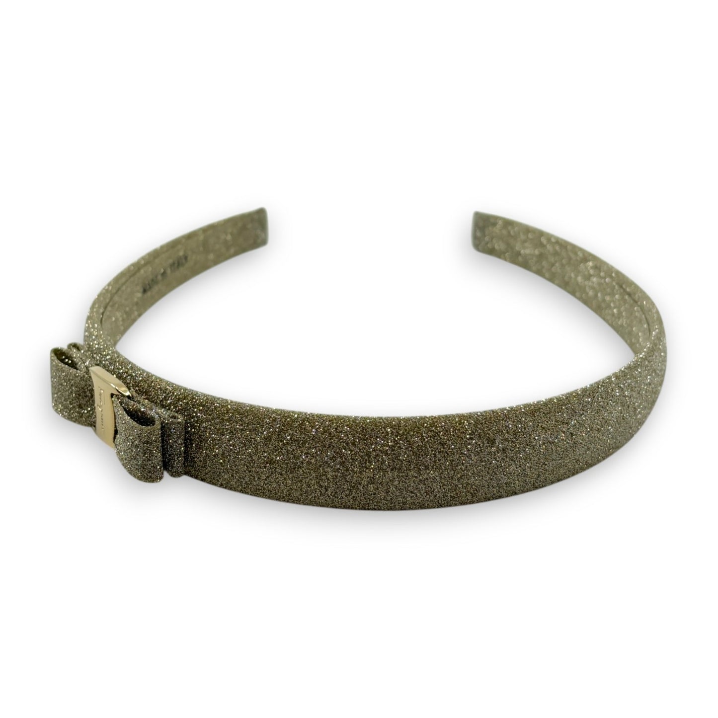 Salvatore Ferragamo Vara Glitter Silver Headband Hair Accessory