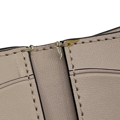 Kate Spade Off White Beige Leather Trifold Wallet Compact Zip Coin Purse
