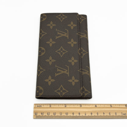 Louis Vuitton Portefeuille 3 Cult Credit M61818 Monogram Long Leather Wallet