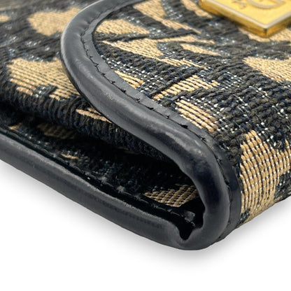 Christian Dior Trotter Canvas Leather Coin Purse Compact Wallet