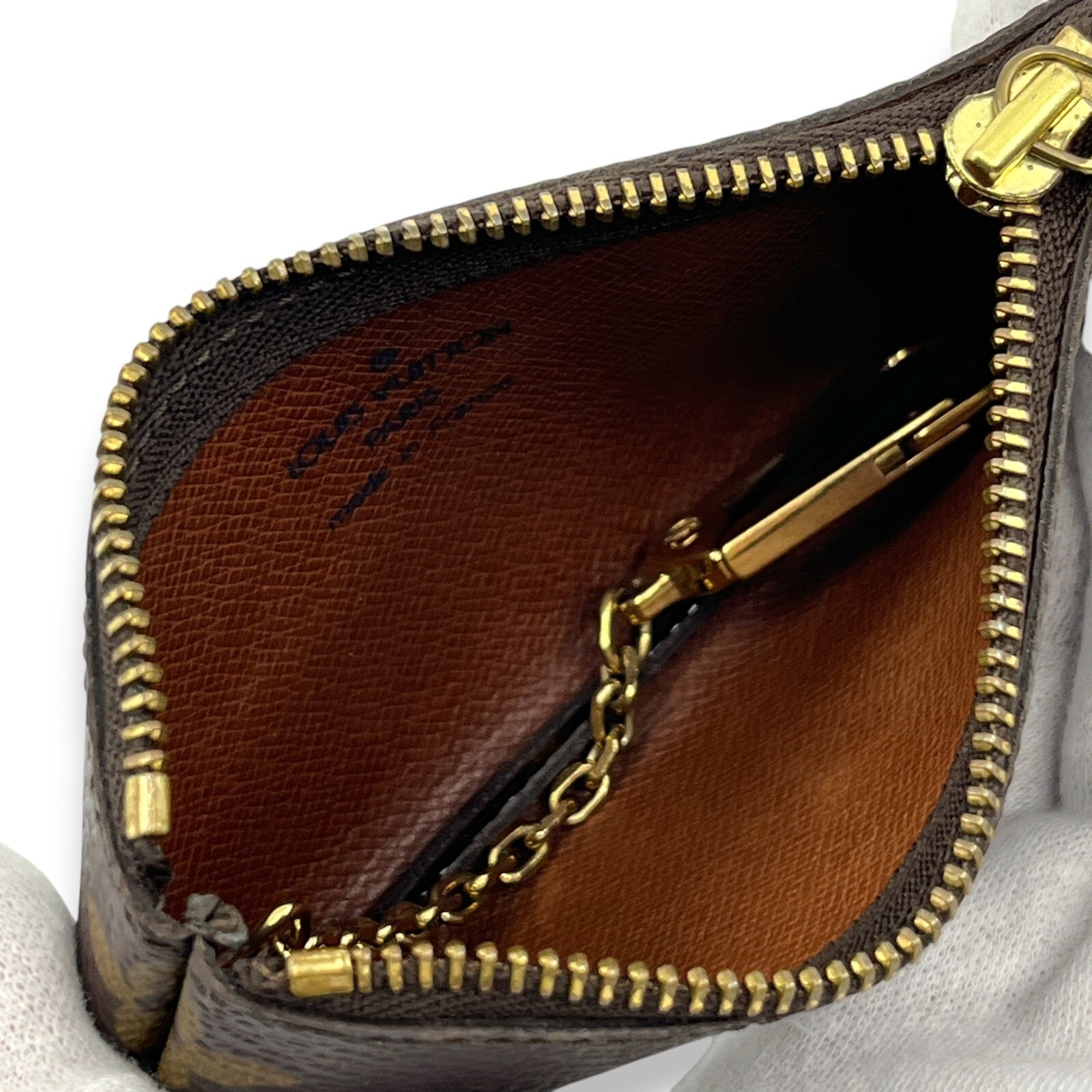 Louis Vuitton Monogram Pochette Cles Coin Purse and Keychain