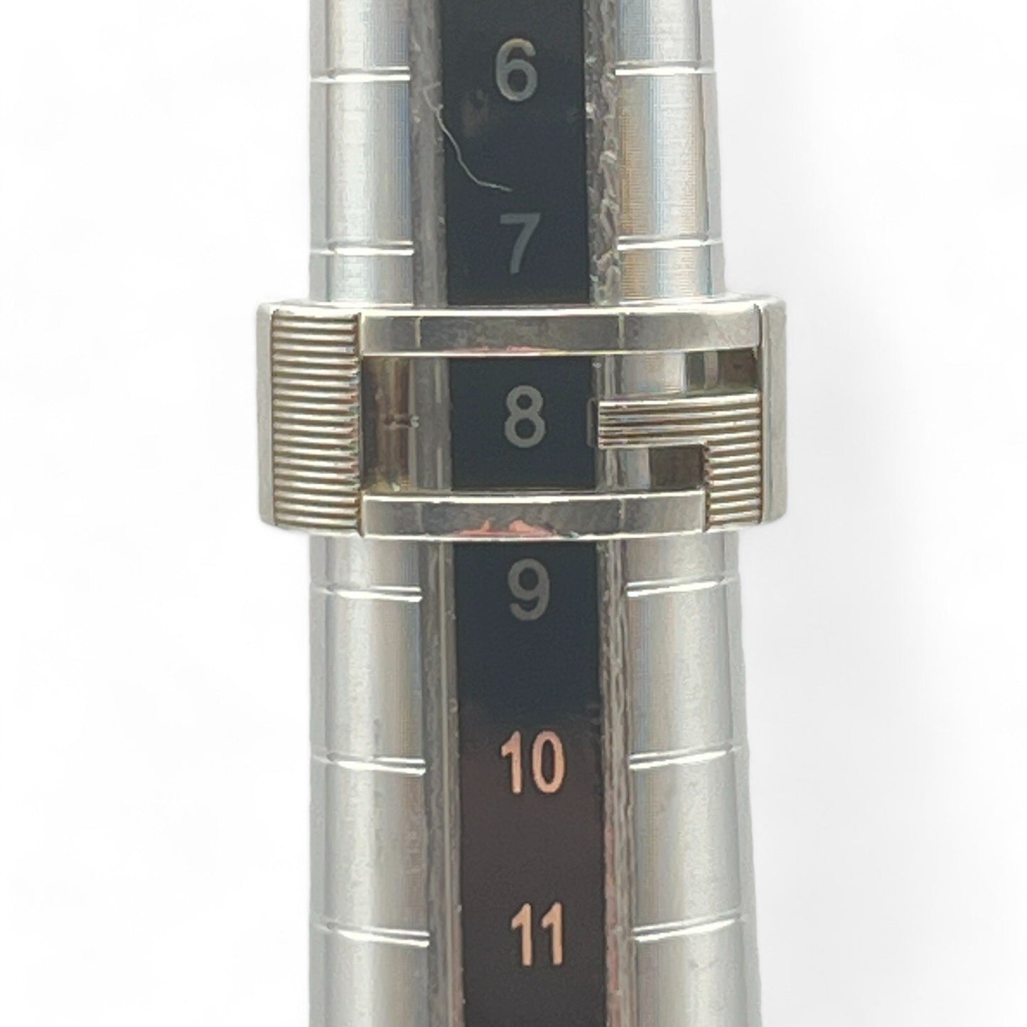 Gucci G Logo Ring Silver 925 Size 5 w/Box & Storage Bag