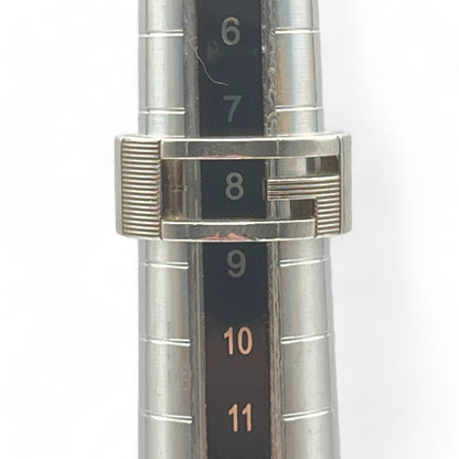 Gucci G Logo Ring Silver 925 Size 5 w/Box & Storage Bag