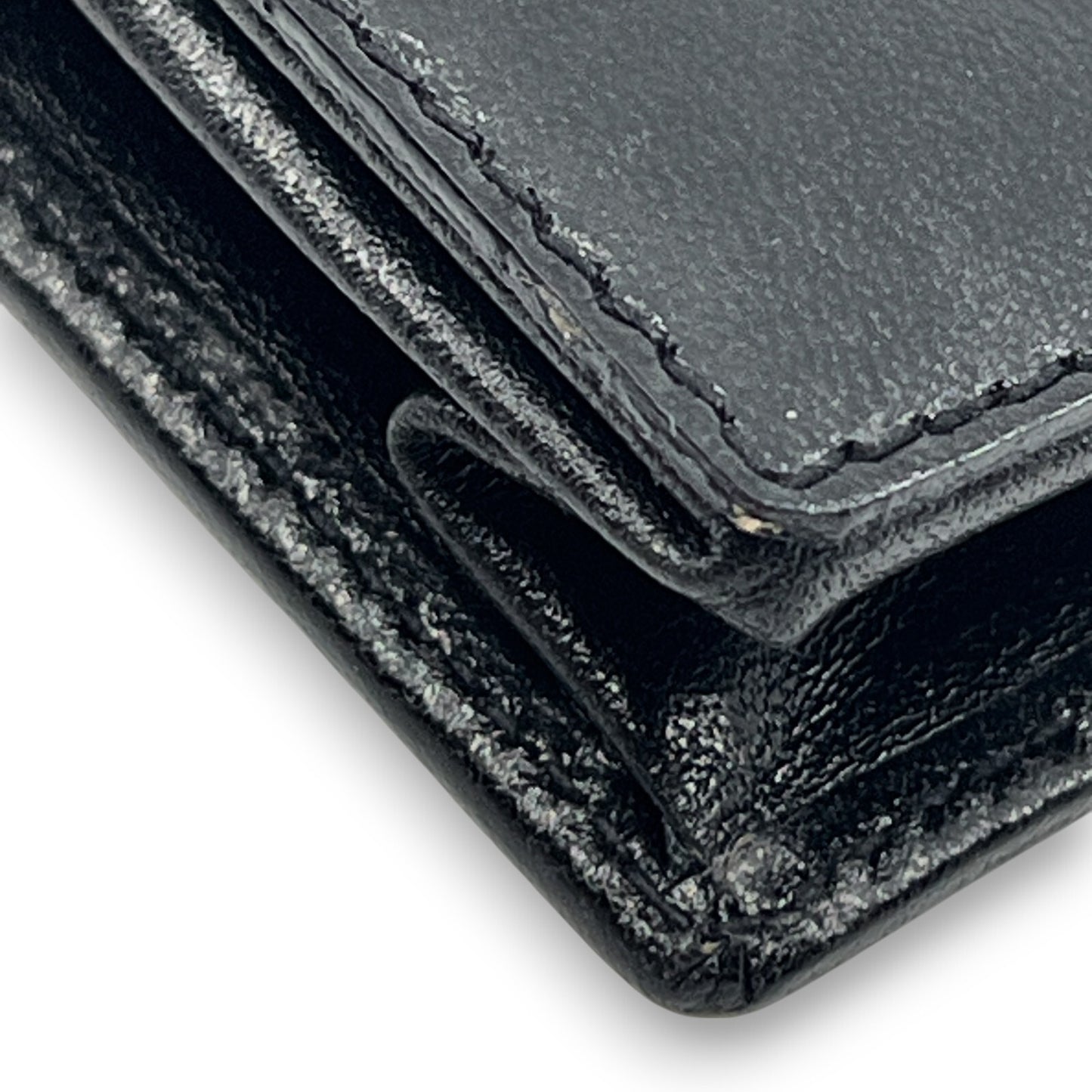 Bally Compact Leather Coin Wallet in Black w/ Box and Dust Bag