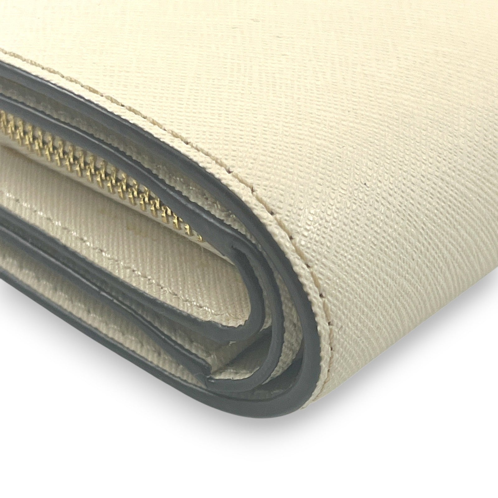 Michael Kors White Leather Compact Bifold Wallet