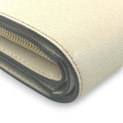 Michael Kors White Leather Compact Bifold Wallet